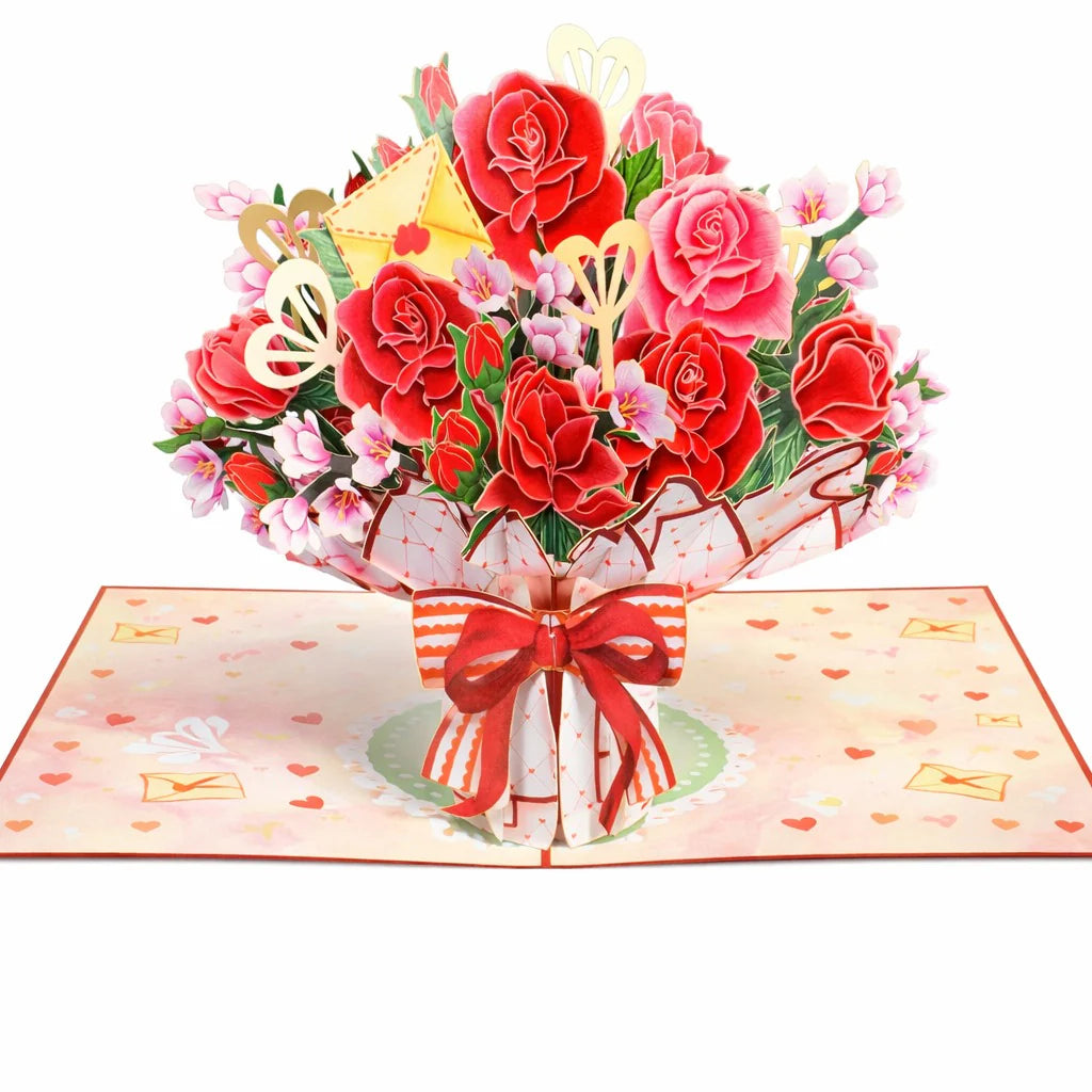 Carte souvenir bouquet de fleurs Bleamo